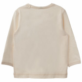 Памучна блуза за бебе момче бяла Benetton 160531 4