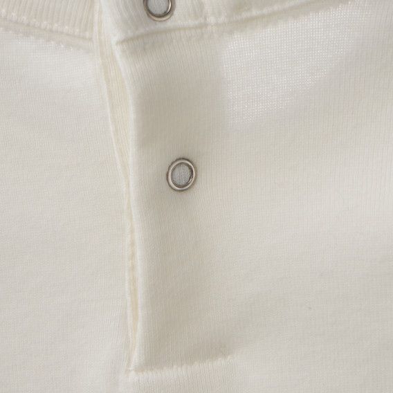 Памучна блуза за бебе бяла Benetton 160546 3