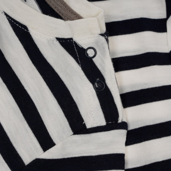 Памучна блуза с дълъг ръкав за бебе момиче бяла KIABI 160702 3