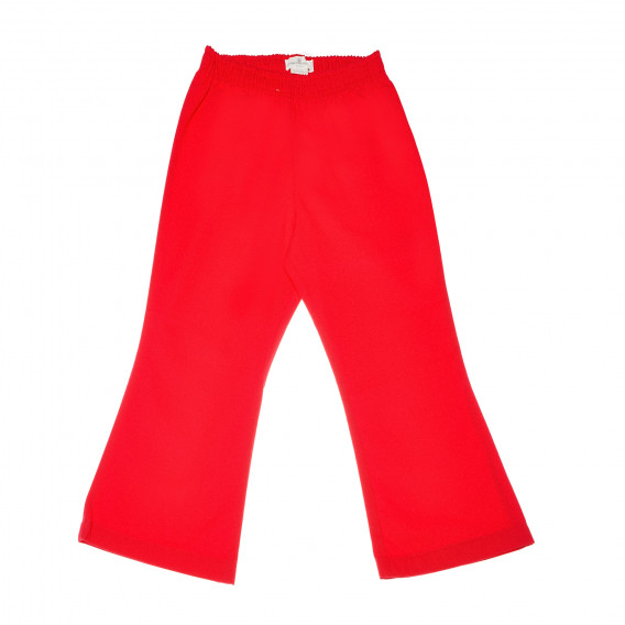 Памучен панталон с ластична талия за момиче, червен Pappa Ciccia 161079 