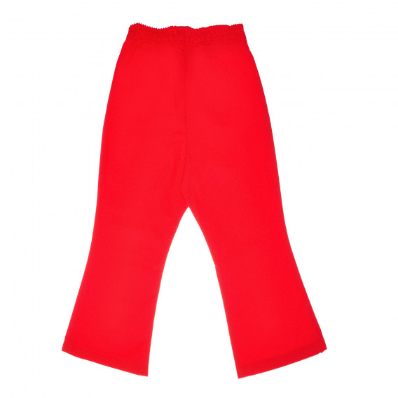 Памучен панталон с ластична талия за момиче, червен Pappa Ciccia 161080 2
