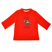 Памучна блуза с нежна щампа червена MEXX 161112 