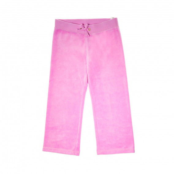 Спортен панталон с връзки на талията за момиче розов Juicy Couture 161128 