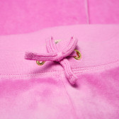 Спортен панталон с връзки на талията за момиче розов Juicy Couture 161130 3