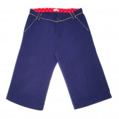 Памучни панталони с 3/4 дължина за момиче сини Naf Naf 161364 