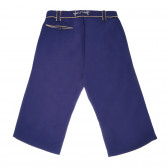 Памучни панталони с 3/4 дължина за момиче сини Naf Naf 161366 2
