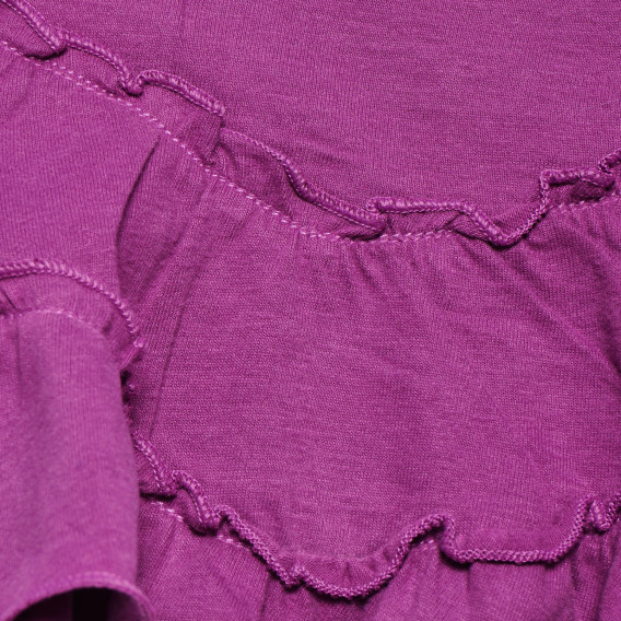 Памучна рокля лилава за момиче Benetton 161396 4