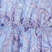 Памучна рокля синя за момиче Benetton 161402 2