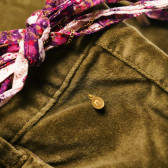 Къси памучни панталони за момиче зелени Naf Naf 161481 4