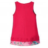 Памучна рокля розова за момиче Benetton 161638 3