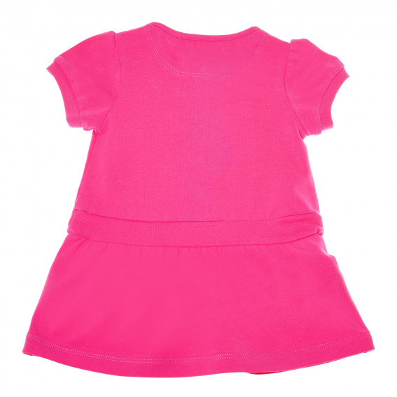 Памучна рокля за момиче розова Naf Naf 162040 2