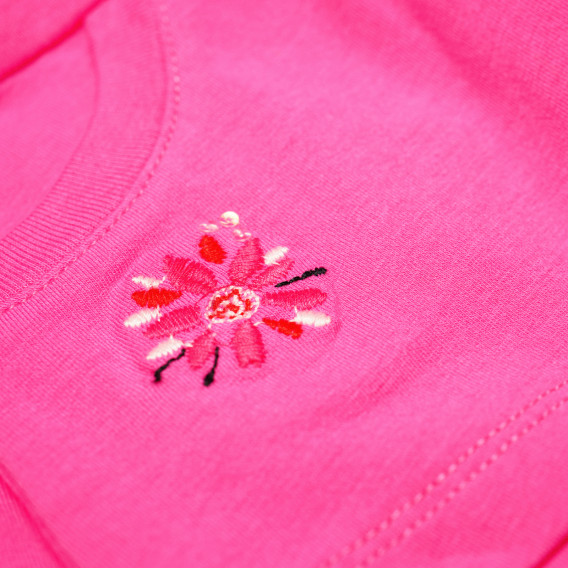 Памучна рокля за момиче розова Naf Naf 162042 4