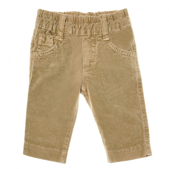 Памучен панталон за бебе за момче бежов Aletta 162049 
