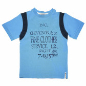 Памучна тениска за момче синя Chevignon 162123 