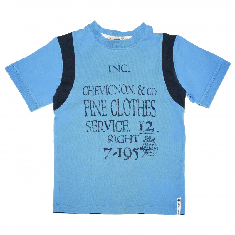 Памучна тениска за момче синя  162123