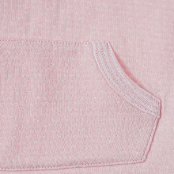 Памучен комплект от блуза и панталон за момиче розов Benetton 162164 2