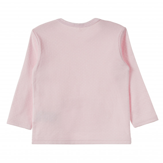 Памучен комплект от блуза и панталон за момиче розов Benetton 162167 5