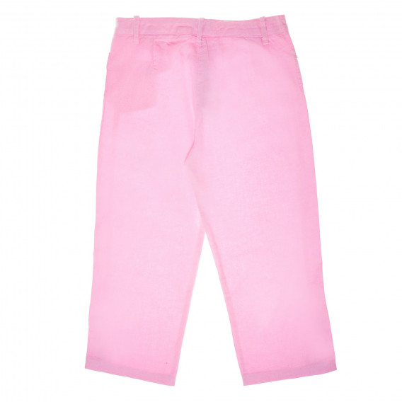 Ленен панталон за момиче розов MDP 162274 2