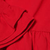 Памучна блуза с пайети и надпис HO HO HO, червена Idexe 163344 3