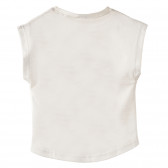 Памучна блуза за момиче с щампа бежова KIABI 163365 4
