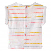 Блуза сцветни пискюлчета за бебе момиче, бяла KIABI 163373 4