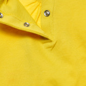 Памучна блуза с дълъг ръкав жълта за момиче Benetton 163481 4