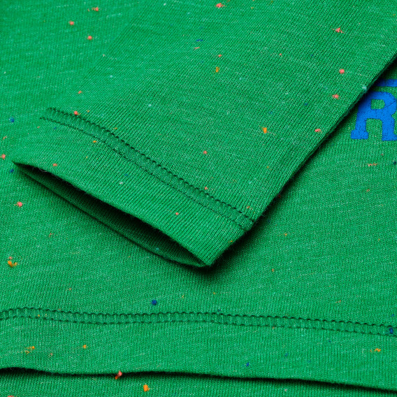 Блуза с дълъг ръкав зелена за момче Benetton 163541 3