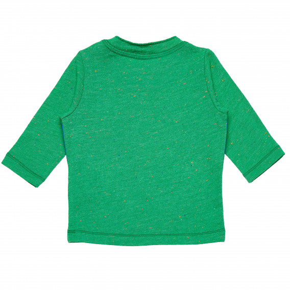 Блуза с дълъг ръкав зелена за момче Benetton 163547 4