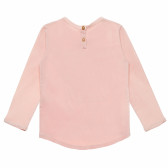 Памучна блуза с дълъг ръкав розова за момиче Benetton 163704 4