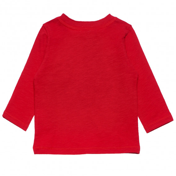 Памучна блуза с дълъг ръкав червена за момиче Benetton 163723 4