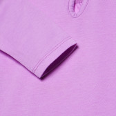 Памучна блуза с дълъг ръкав лилава за бебе Benetton 163784 4
