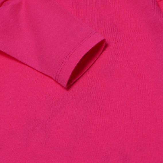 Памучна блуза с дълъг ръкав розова за момиче Benetton 163820 4