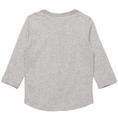 Памучна блуза с дълъг ръкав сива Benetton 164007 4