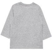 Памучна блуза с дълъг ръкав сива Benetton 164025 4