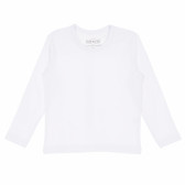 Памучна блуза с дълъг ръкав за бебе бяла Disney 165034 