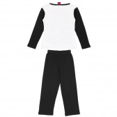 Памучна пижама от две части в бяло и черно за момиче Monster High 165057 4