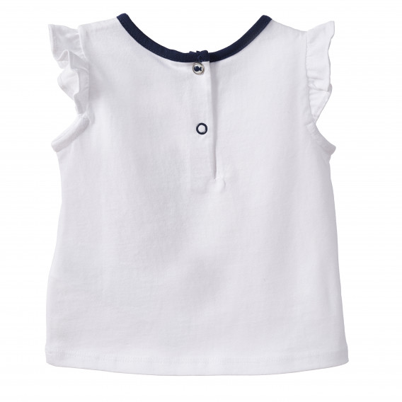Памучна блуза за бебе за момиче бяла Chicco 165125 4