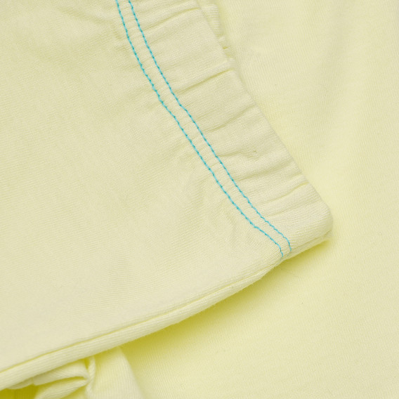 Памучни къси панталони жълти за момиче Benetton 165359 3