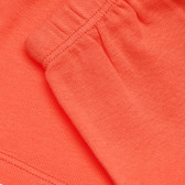 Памучни къси панталони коралови за момиче Benetton 165403 2