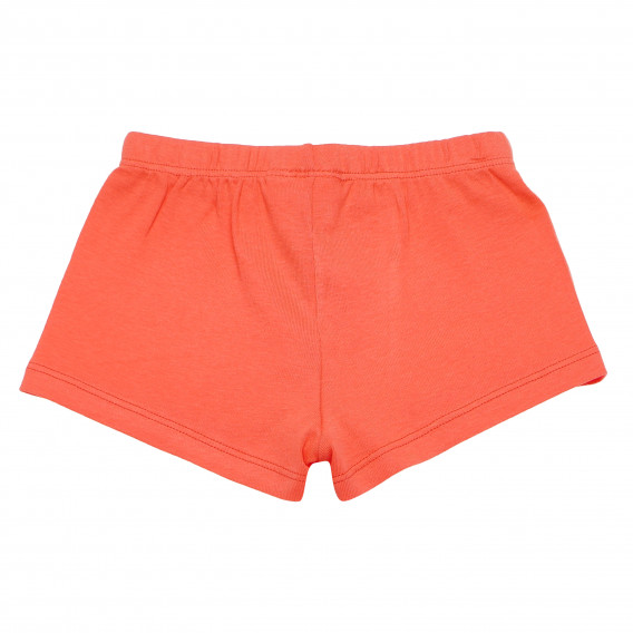 Памучни къси панталони коралови за момиче Benetton 165404 3