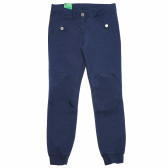 Памучни панталони сини за момиче Benetton 165781 
