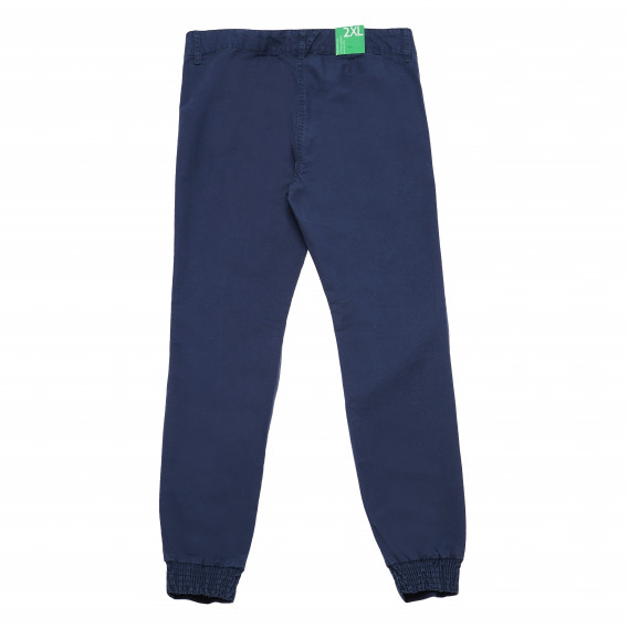 Памучни панталони сини за момиче Benetton 165782 2