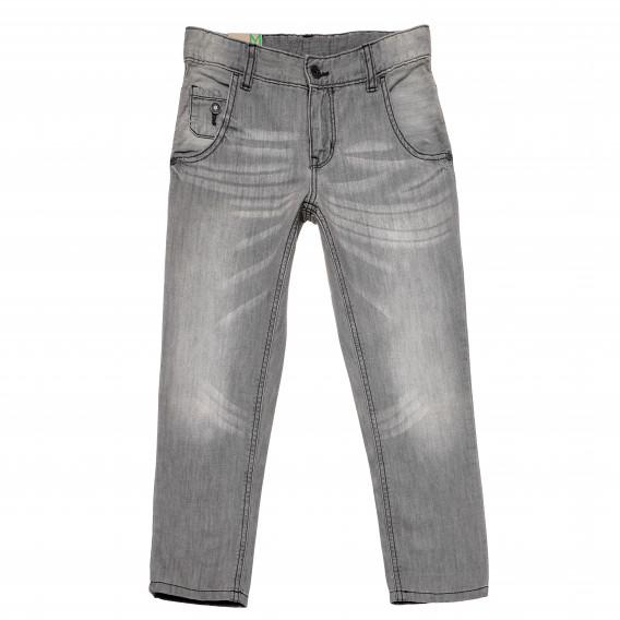 Дънкови панталони сиви за момче Benetton 165793 