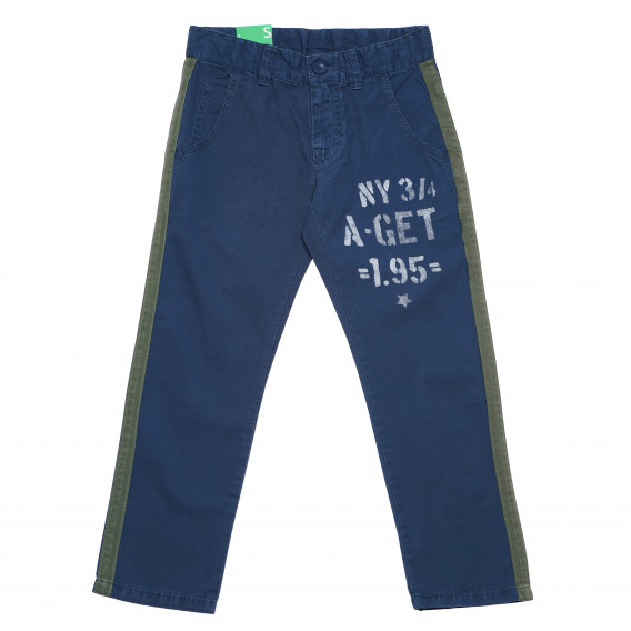 Памучен панталон многоцветен за момче Benetton 165841 