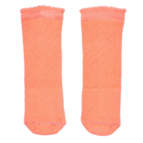 Чорапи с къдрички в горния край, оранжеви Benetton 165907 