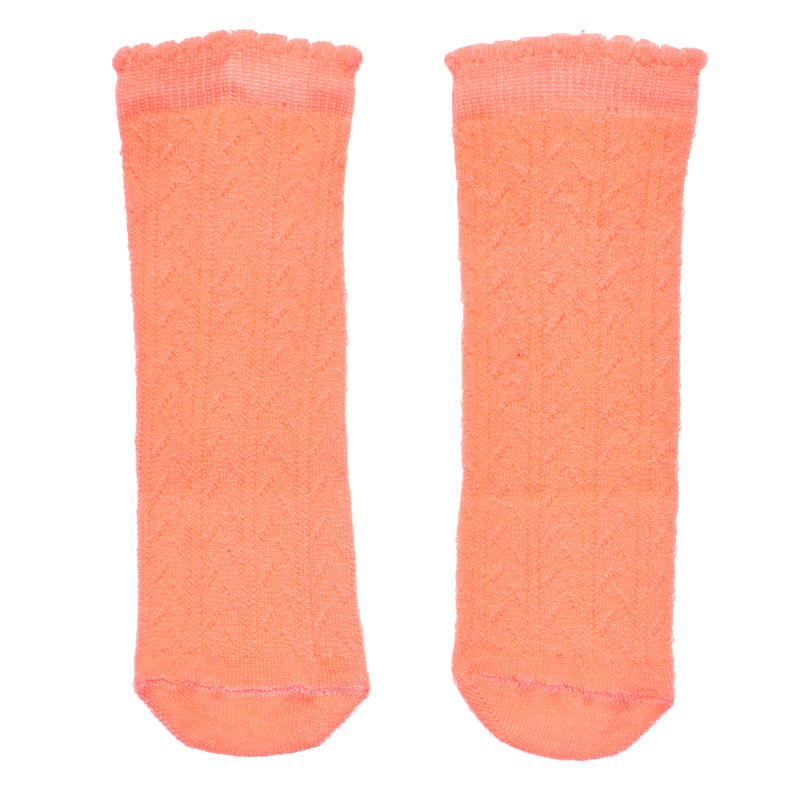 Чорапи с къдрички в горния край, оранжеви  165907