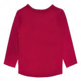 Памучна блуза с дълъг ръкав лилава за момиче Benetton 166027 4