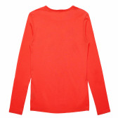 Памучна блуза с дълъг ръкав коралова за момиче Benetton 166405 8
