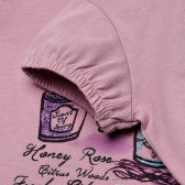 Памучна тениска розова за момиче Benetton 166637 3
