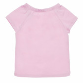 Памучна тениска розова за момиче Benetton 166650 4